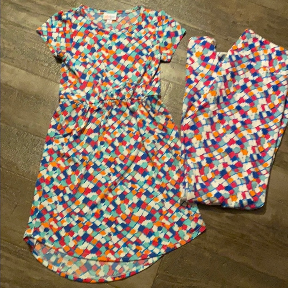 LuLaRoe girls 10 Mae dress & women Tall & curvy